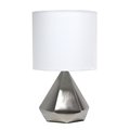 Simple Designs Solid Pyramid Table Lamp, Silver LT2079-SLV